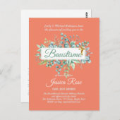 Uitnodiging Baustismo Eucalyptus groenbudget (Voorkant / Achterkant)