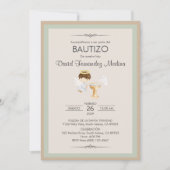 Uitnodiging Bautizo Boy Angel Religieuze doop (Voorkant)