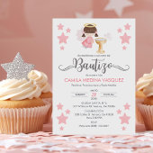 Uitnodiging Bautizo Engel Doop Engel en Sterren