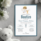 Uitnodiging Bautizo in Spaanse doop Baby Boy
