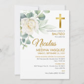 Uitnodiging Bautizo Jongen of Meisje Elegante Doop (Voorkant)