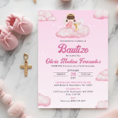 Uitnodiging Bautizo Meisje Engel Katholiek Doop