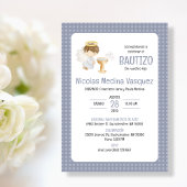 Uitnodiging Bautizo Schattigee JONGEN Engel Doop K