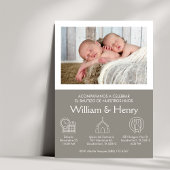 Uitnodiging Bautizo voor tweelingjongens Katholiek