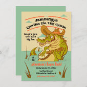 Uitnodiging Bayou Cajun Alligator Party (Voorkant / Achterkant)