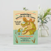 Uitnodiging Bayou Cajun Alligator Party (Staand voorkant)