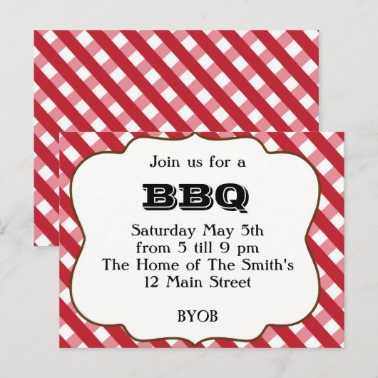 Uitnodiging BBQ (Voorkant / Achterkant)