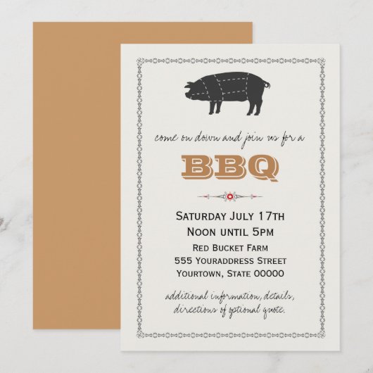 Uitnodiging BBQ (Voorkant / Achterkant)