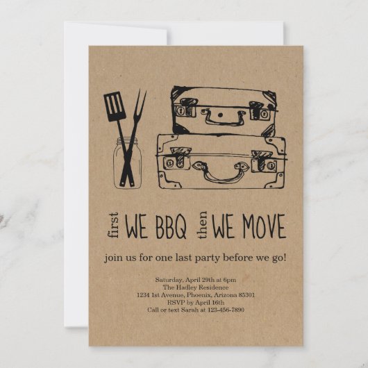 Uitnodiging BBQ afwezig (Voorkant)