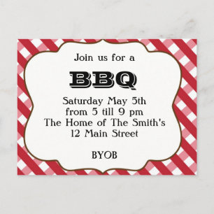 Uitnodiging BBQ Briefkaart