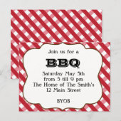 Uitnodiging BBQ Briefkaart (Voorkant / Achterkant)