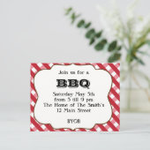 Uitnodiging BBQ Briefkaart (Staand voorkant)