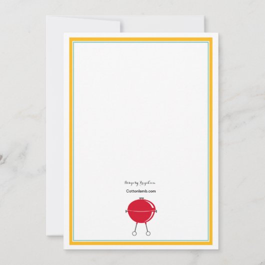 Uitnodiging BBQ Grill (Achterkant)