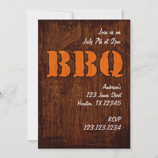 Uitnodiging BBQ-partij (Voorkant)