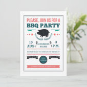 Uitnodiging BBQ-partij (Staand voorkant)