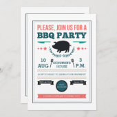 Uitnodiging BBQ-partij (Voorkant / Achterkant)