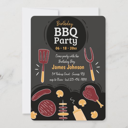 Uitnodiging BBQ-partij (Voorkant)