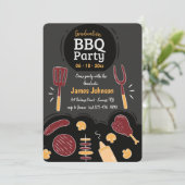 Uitnodiging BBQ-partij (Staand voorkant)