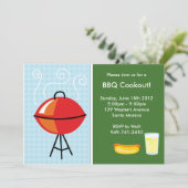 Uitnodiging BBQ-partij (Staand voorkant)