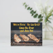 Uitnodiging BBQ-partij Briefkaart (Staand voorkant)