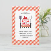 Uitnodiging BBQ-partij, formaat: 5 x 7 inch (Staand voorkant)