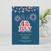 Uitnodiging BBQ-partij op 4 juli (Staand voorkant)