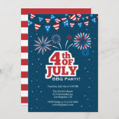Uitnodiging BBQ-partij op 4 juli (Voorkant / Achterkant)