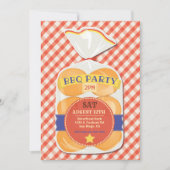 Uitnodiging BBQ Party Hamburger Buns (Voorkant)