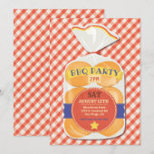 Uitnodiging BBQ Party Hamburger Buns (Voorkant / Achterkant)
