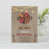 Uitnodiging BBQ verjaardagsfeest (Staand voorkant)