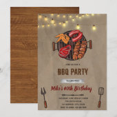 Uitnodiging BBQ verjaardagsfeest (Voorkant / Achterkant)