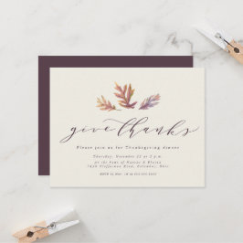 Uitnodiging bedankt Thanksgiving geven