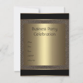 Uitnodiging Bedrijfs Bruin Zwarte Bronze Pebble (Voorkant)