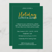 Uitnodiging Bedrijfs Kerstlunch & Leermiddag (Voorkant / Achterkant)