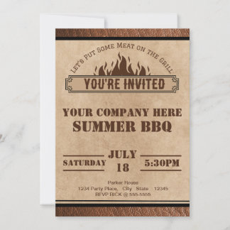 Uitnodiging Bedrijfsbarbecue, Zomerpicknick, Potlu