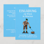 Uitnodiging BEER FESTIVAL Lederhosen Bavarian Dog (Voorkant / Achterkant)