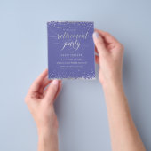 Uitnodiging begrotingspartij - Zilver, Paars Flyer (Hand)