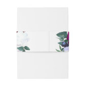 Uitnodiging Belly Band Lavendel Hibiscus op Wit Uitnodigingen Wikkel (Achterkant Voorbeeld)