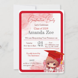 Uitnodiging/bericht voor eindexamenfeest kaart