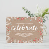 Uitnodiging Berry Celation Holiday Party (Staand voorkant)