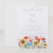 Uitnodiging Bewaar de. Dave bloemig Zou Werken (Voorkant / Achterkant)