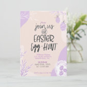 Uitnodiging bewerkbare Sjabloon voor paaseihunt (Staand voorkant)