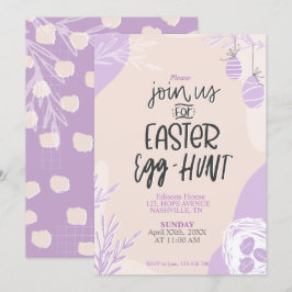 Uitnodiging bewerkbare Sjabloon voor paaseihunt