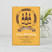 Uitnodiging bier verjaardagsfeest (Staand voorkant)