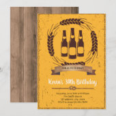 Uitnodiging bier verjaardagsfeest (Voorkant / Achterkant)