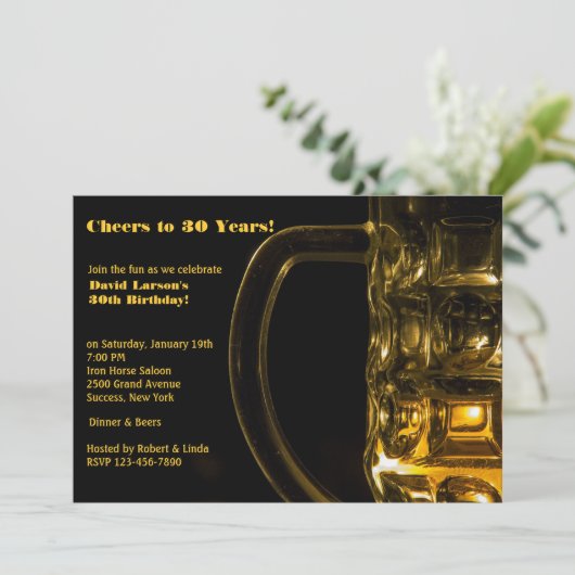 Uitnodiging Bierpul (Staand voorkant)