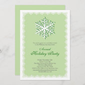 Uitnodiging Big Snowflake Holiday Party (Voorkant / Achterkant)