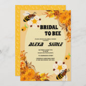 Uitnodiging Bij Bruidsfeest gele bloemen feest (Voorkant / Achterkant)