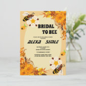 Uitnodiging Bij Bruidsmeisjes bruiloft gele bloeme (Staand voorkant)