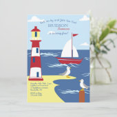 Uitnodiging Bij De Zee (Staand voorkant)